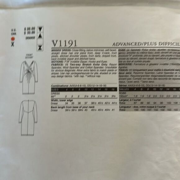 Vogue Patterns, , Michael Kors Designer, #1191 - Picture 7 of 8